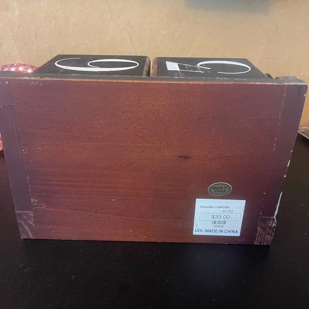 Vintage Wooden Perpetual Calendar